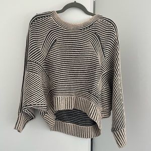 Lumiere Striped Dolman Sleeve Knit Sweater
